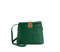 GUNAS NEW YORK Handbag Kate - Green Vegan Basket Weave Bag