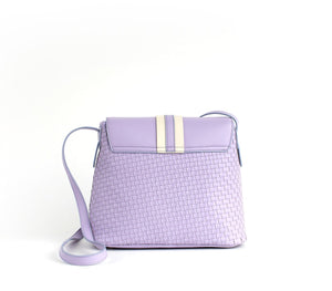 GUNAS NEW YORK Handbag Kate - Lilac Vegan Basket Weave Bag