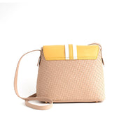 GUNAS NEW YORK Handbag Kate - Nude Vegan Basket Weave Bag
