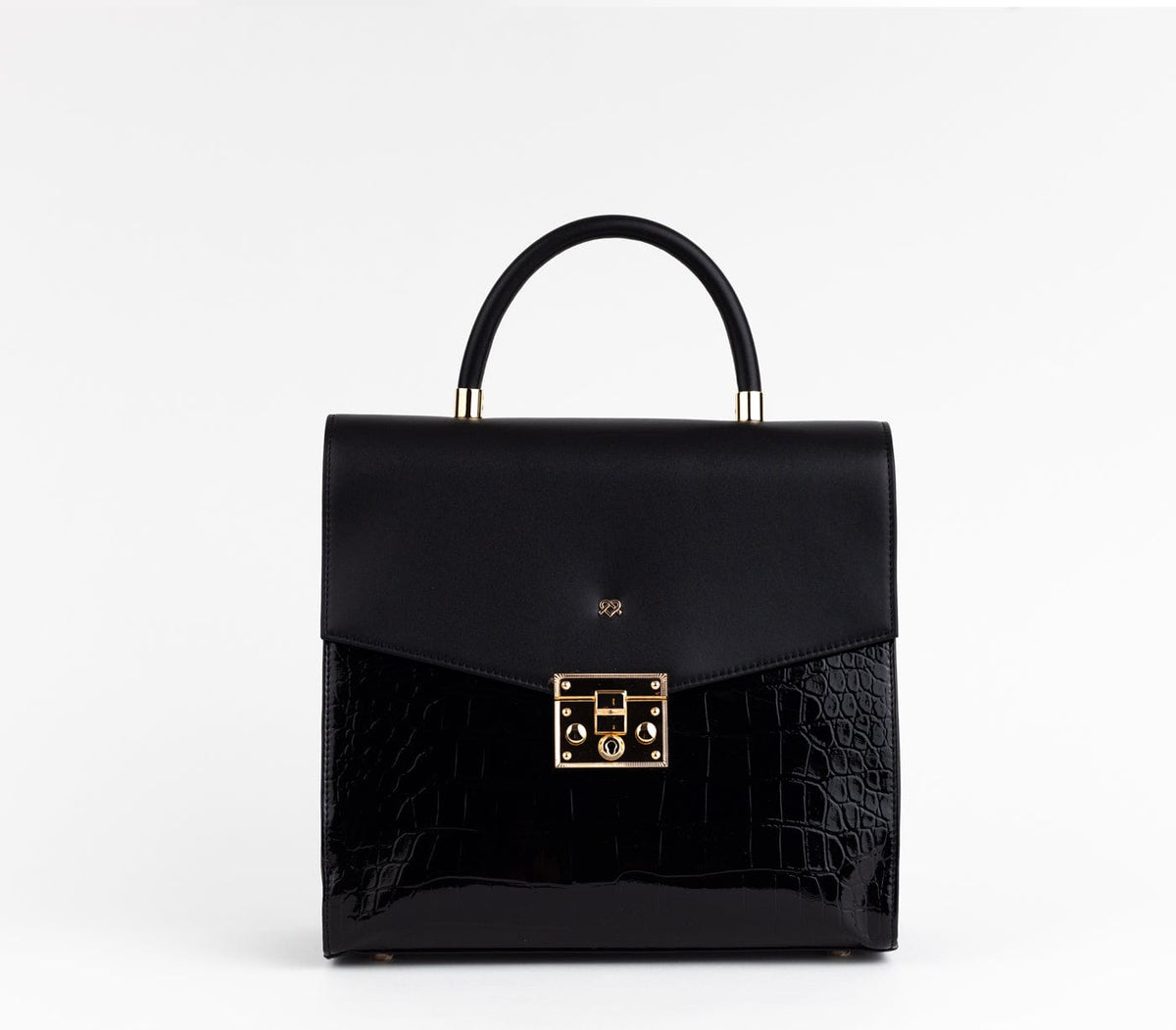 GUNAS NEW YORK Handbag SIMONE - Black Vegan Leather Handbag