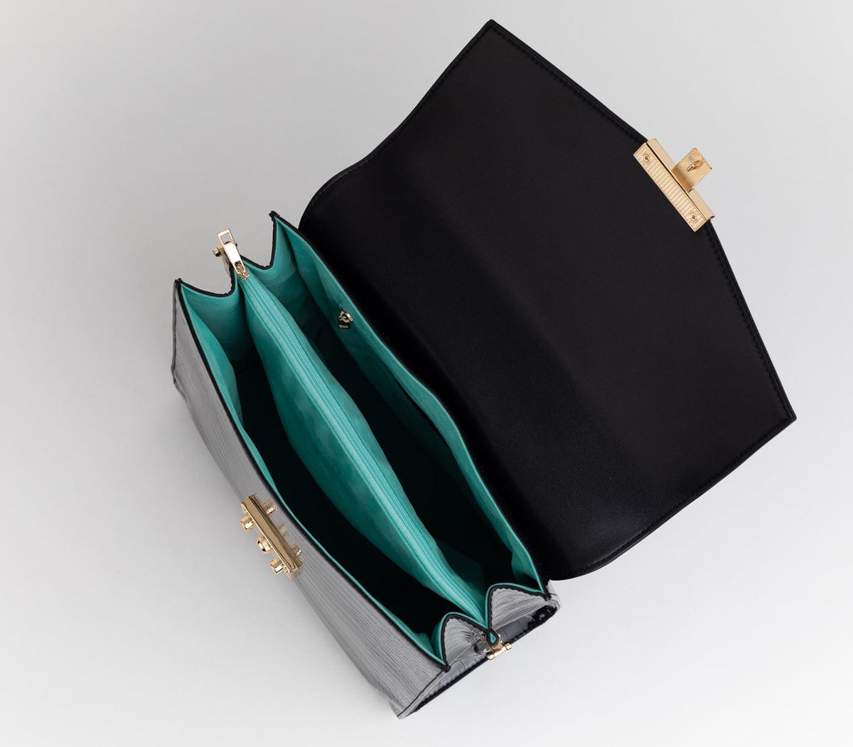 GUNAS NEW YORK Handbag SIMONE - Black Vegan Leather Handbag
