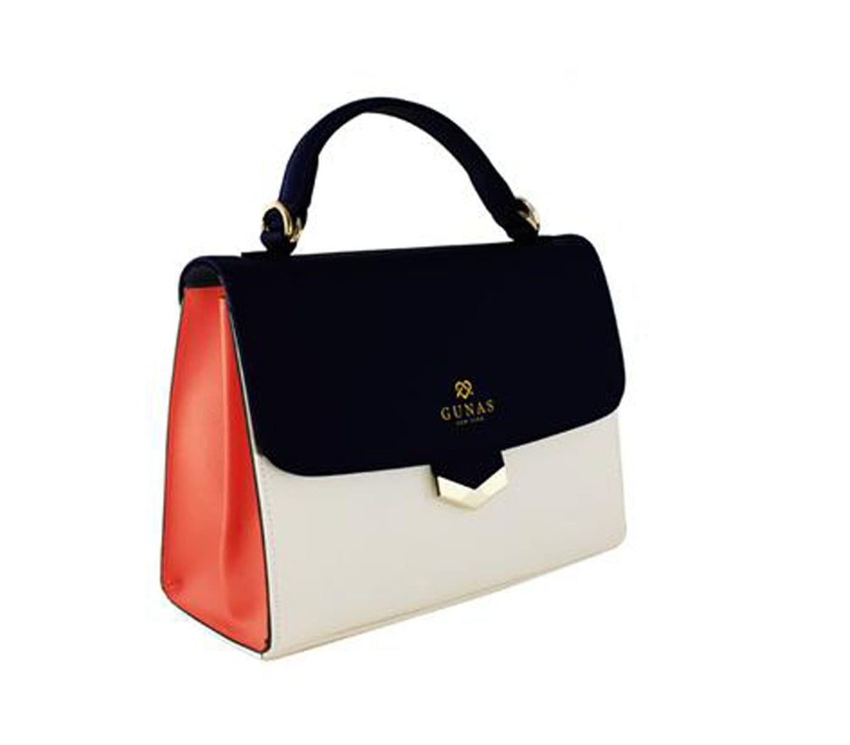 GUNAS NEW YORK Handbag SIMONE - Black Vegan Leather Handbag