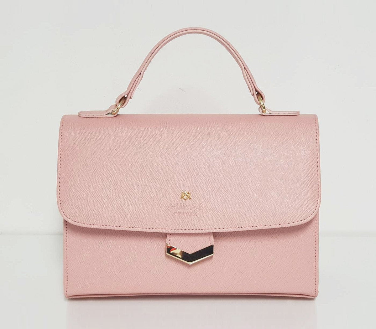 GUNAS NEW YORK Handbag SIMONE - Black Vegan Leather Handbag