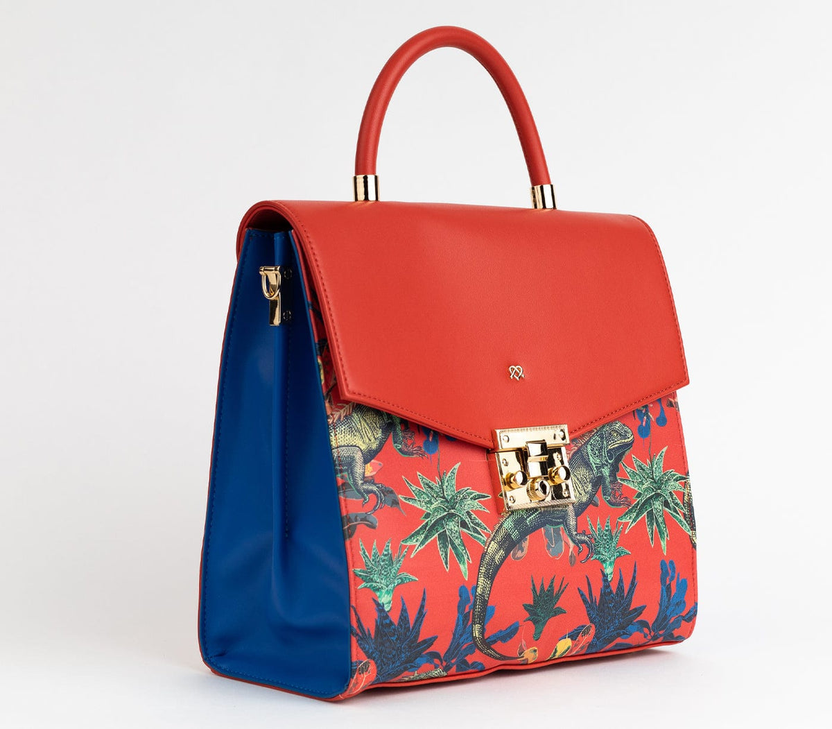 GUNAS NEW YORK Handbag SIMONE - Red Print Vegan Leather Handbag