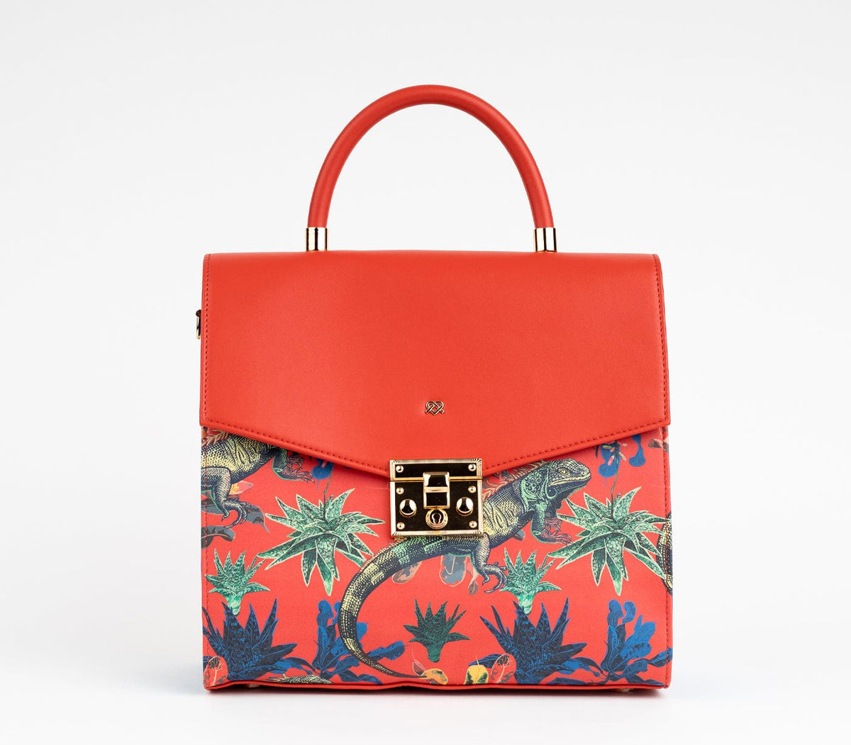 GUNAS NEW YORK Handbag SIMONE - Red Print Vegan Leather Handbag