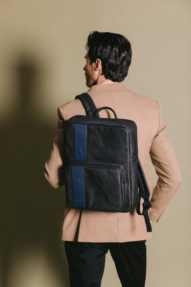 GUNAS NEW YORK Men's Bag Jared - Grey Vegan Leather Men's Backpack