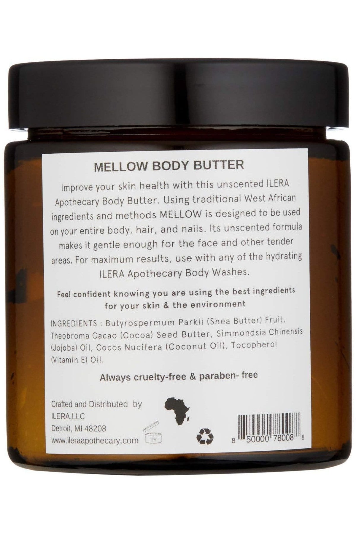 Ilera Apothecary BODY BUTTER 8oz Ilera Apothecary Mellow Moisturizing Body Butter