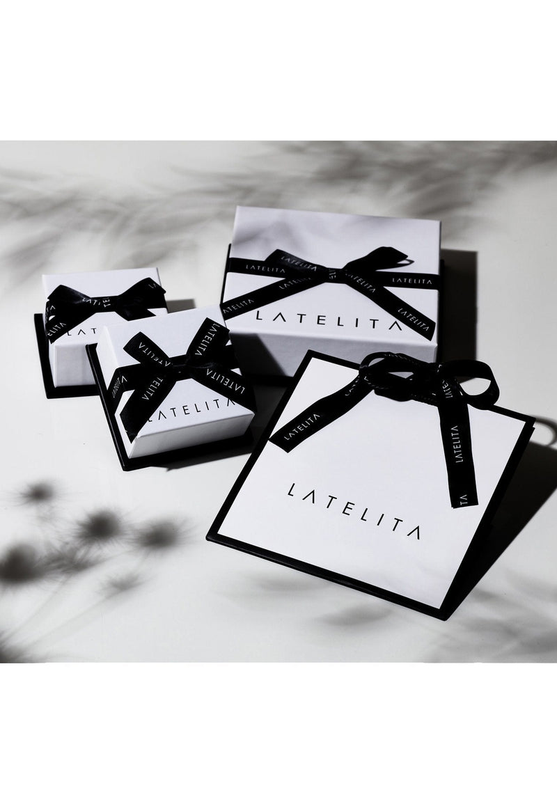 Latelita London Jewelry & Accessories - Earrings Beatrice Oval Gemstone Drop Earring Rose Gold Sapphire Hydro | LATELITA