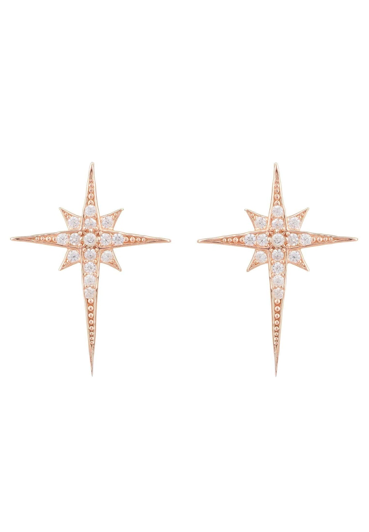Latelita London Jewelry & Accessories - Earrings North Star Small Stud Earring Rosegold | LATELITA
