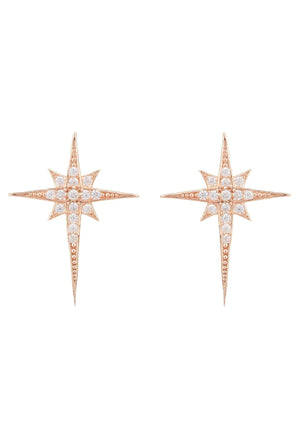 Latelita London Jewelry & Accessories - Earrings North Star Small Stud Earring Rosegold | LATELITA