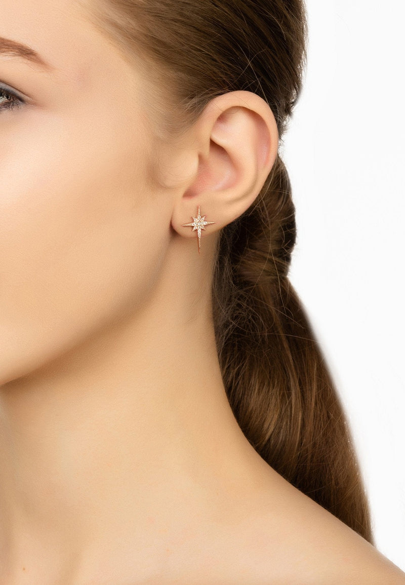 Latelita London Jewelry & Accessories - Earrings North Star Small Stud Earring Rosegold | LATELITA