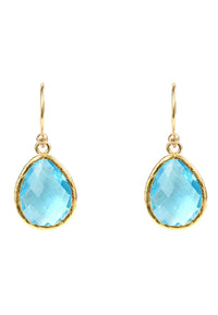 Latelita London Jewelry & Accessories - Earrings Petite Drop Earring Blue Topaz Hydro Gold | LATELITA