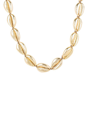 Latelita London Jewelry & Accessories - Necklaces & Pendants Cowrie Shell Choker Strand Necklace Gold | LATELITA
