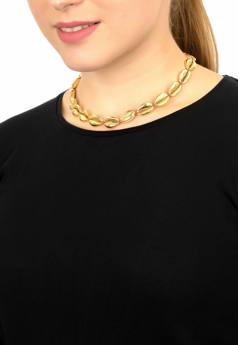 Latelita London Jewelry & Accessories - Necklaces & Pendants Cowrie Shell Choker Strand Necklace Gold | LATELITA