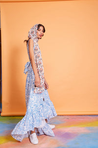 Lavanya Coodly Apparel & Accessories > Clothing > Dresses Lavanya Coodly Women's Brooke Delicate Blue Floral Wrap Maxi Dress