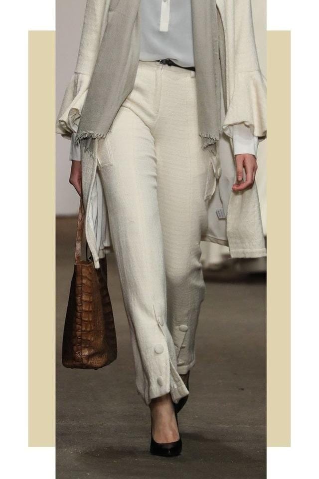 Lavanya Coodly Apparel & Accessories > Clothing > Pants XS / Cream Lavanya Coodly Women's Flared Kylie Himalayan Wool Pants in Cream