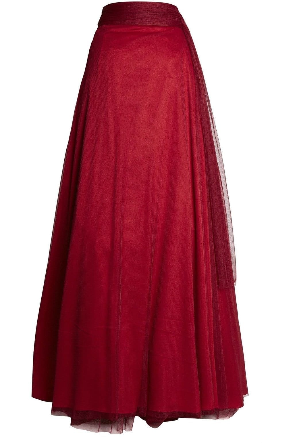 Lavanya Coodly Default Title / Red Lavanya Coodly Women's Hannah Floor Length Red Flare Skirt with Side Belt