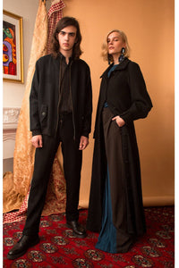 Lavanya Coodly Jackets & Coats - Women Lavanya Coodly Women's Denise Black Merino Wool Full-Length Coat