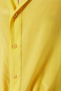 Lavanya Coodly Lavanya Coodly Men's Fleming Shirt in Canary Yellow Silk