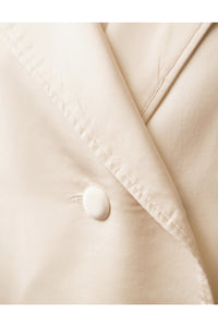 Lavanya Coodly Lavanya Coodly Women's Jacqueline Sanded Satin Jacket in Antique White
