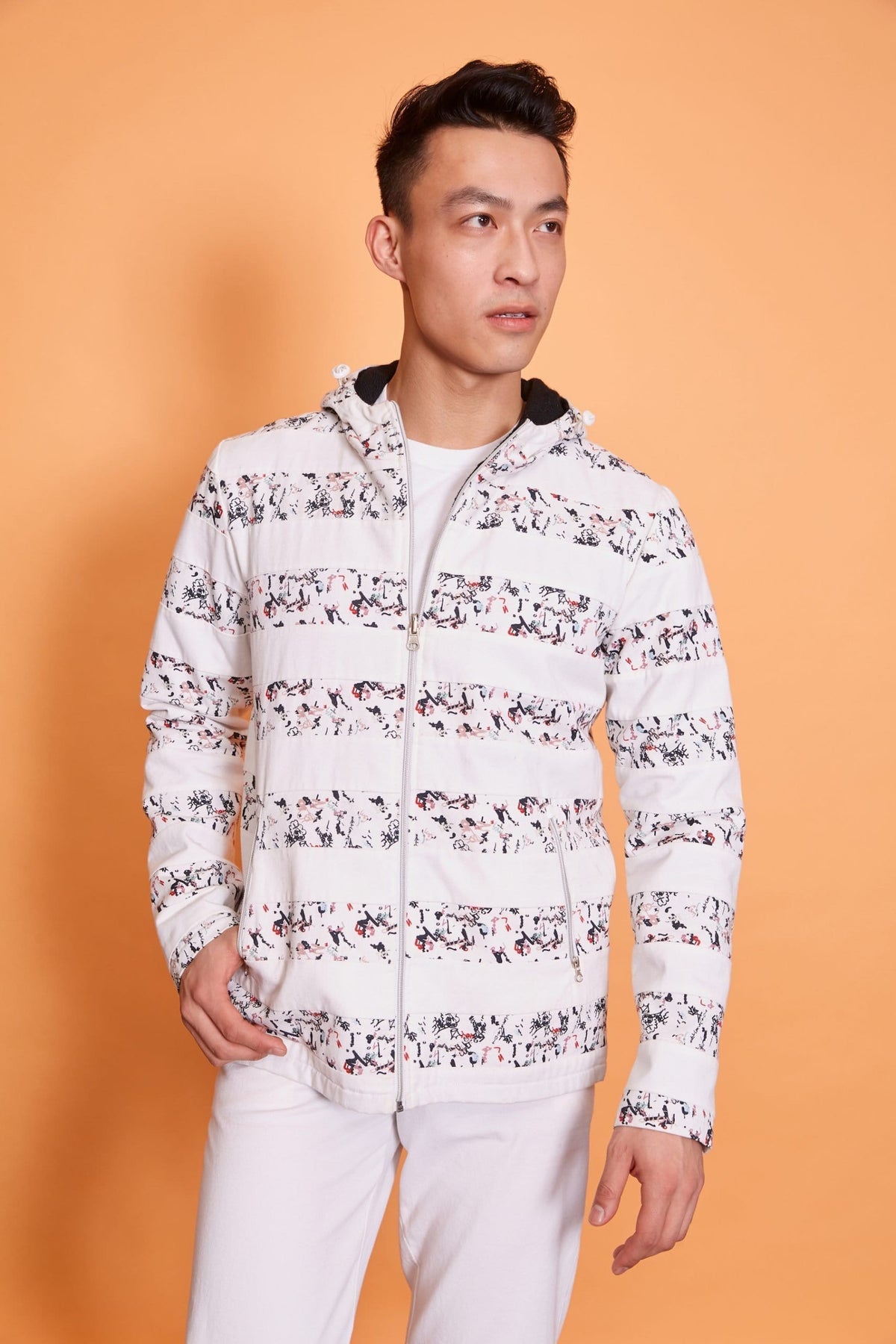 Lavanya Coodly Men > Apparel > Outerwear > Coats Lavanya Coodly Adam Graffiti Men's Cotton Canvas Jacket