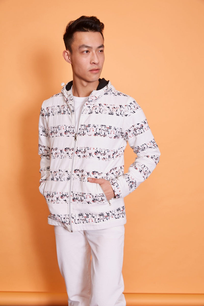 Lavanya Coodly Men > Apparel > Outerwear > Coats Lavanya Coodly Adam Graffiti Men's Cotton Canvas Jacket