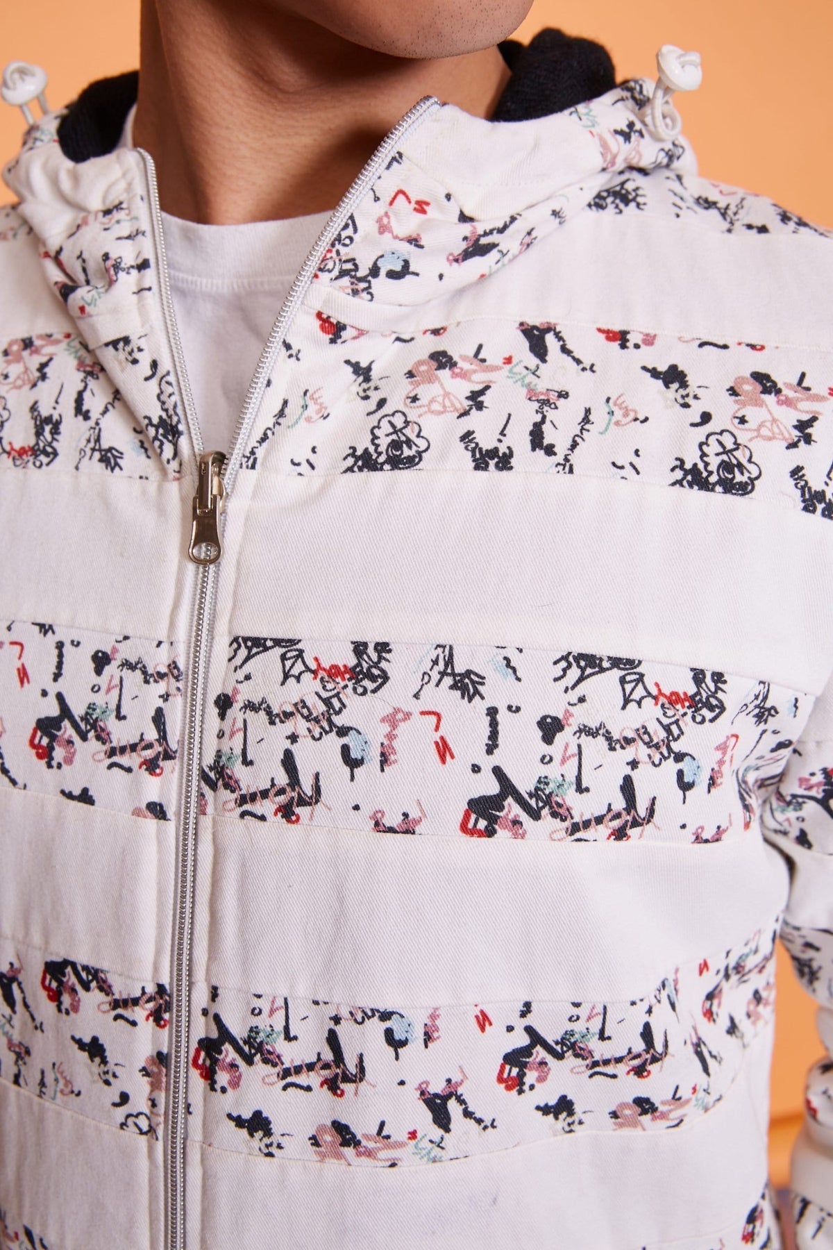 Lavanya Coodly Men > Apparel > Outerwear > Coats Lavanya Coodly Adam Graffiti Men's Cotton Canvas Jacket