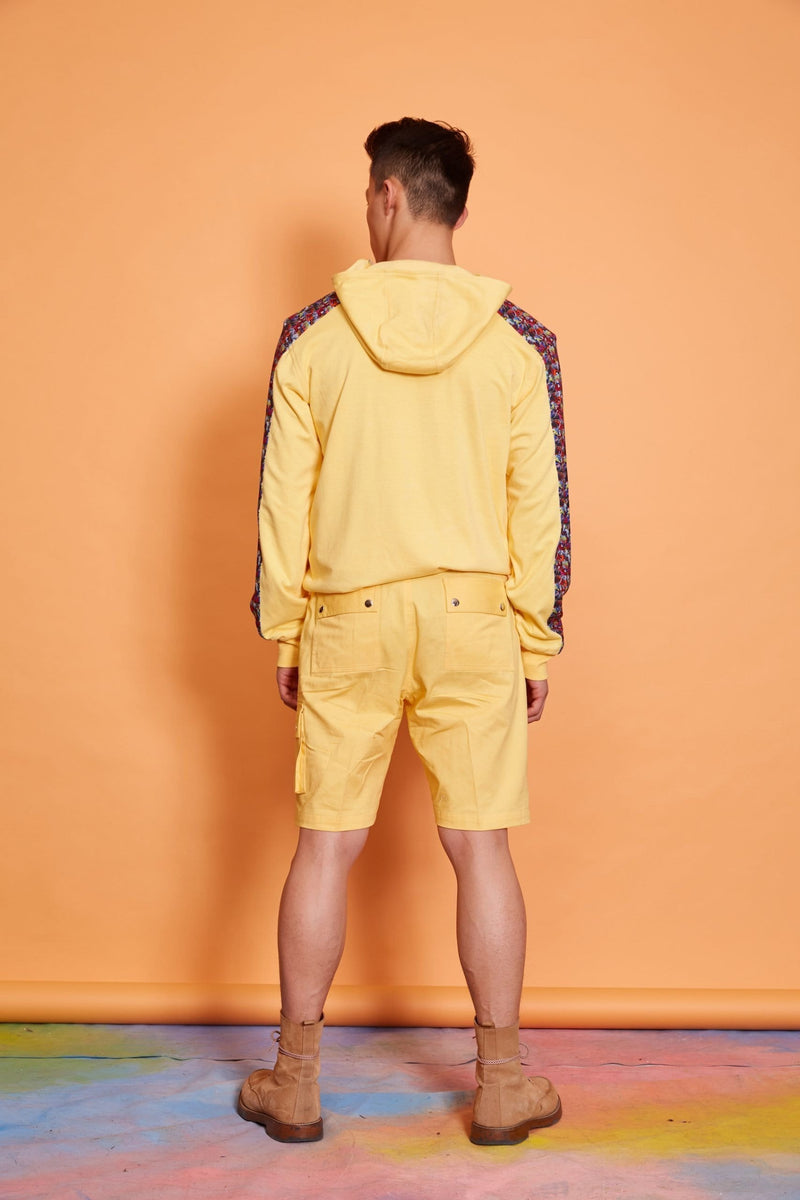 Lavanya Coodly Men > Apparel > Outerwear > Coats Lavanya Coodly Benjamin Men's Cotton Knit Jacket in Yellow