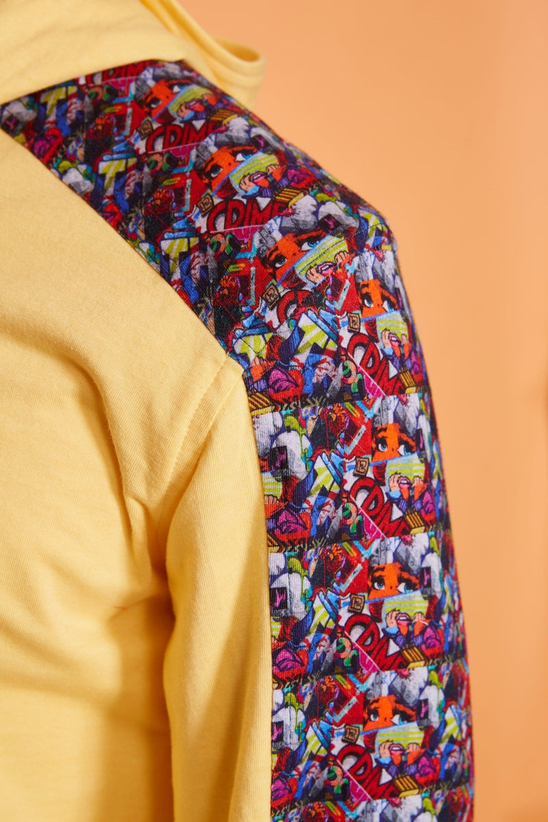 Lavanya Coodly Men > Apparel > Outerwear > Coats Lavanya Coodly Benjamin Men's Cotton Knit Jacket in Yellow