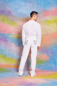 Lavanya Coodly Men > Apparel > Pants Lavanya Coodly Men's White Linen Riley Pants