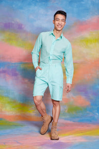 Lavanya Coodly Men > Apparel > Shirts & Tops Lavanya Coodly Men's Coleman Organic Cotton Shirt in Beach Glass Green