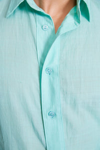 Lavanya Coodly Men > Apparel > Shirts & Tops Lavanya Coodly Men's Coleman Organic Cotton Shirt in Beach Glass Green