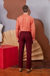 Lavanya Coodly Men's Fashion - Men's Clothing - Pants - Casual Pants Lavanya Coodly Men's Bradon Wool Pants In Maroon or Black