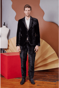 Lavanya Coodly Men's Fashion - Men's Clothing - Suits & Blazers - Blazers S / Black Lavanya Coodly Men's Silk Velvet Bond Blazer in Black or Midnight Blue