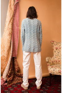 Lavanya Coodly Men's Fashion - Men's Clothing - Sweaters - Pullovers Lavanya Coodly Men's Clement Light Blue Merino Wool Sweater