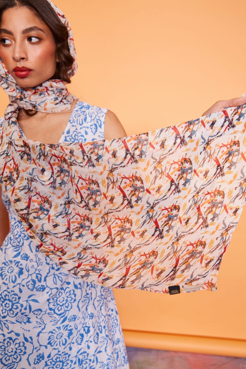 Lavanya Coodly Scarves Default Title / Multi Lavanya Coodly Women's Silk Madison Scarf in Multicolor Print