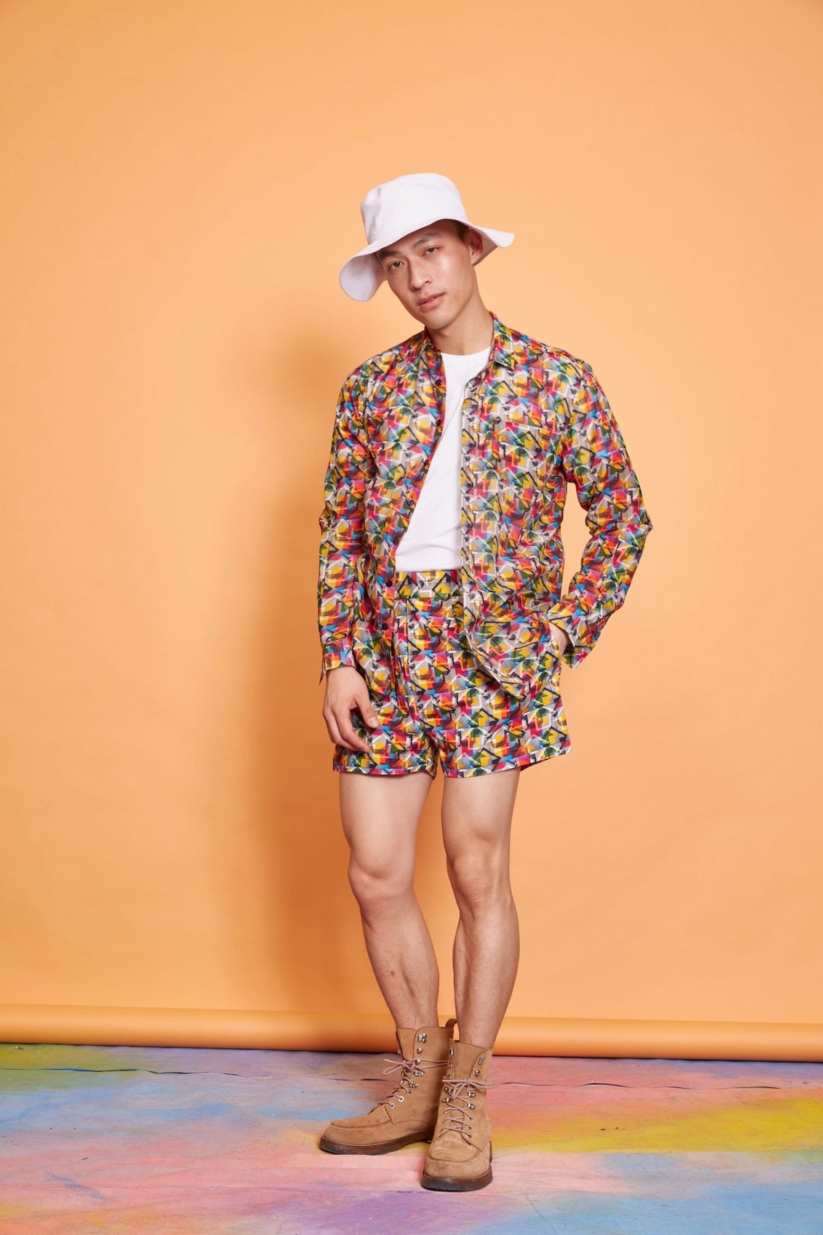 Lavanya Coodly Shorts Lavanya Coodly Men's Multicolor Spencer Shorts in Cotton Twill