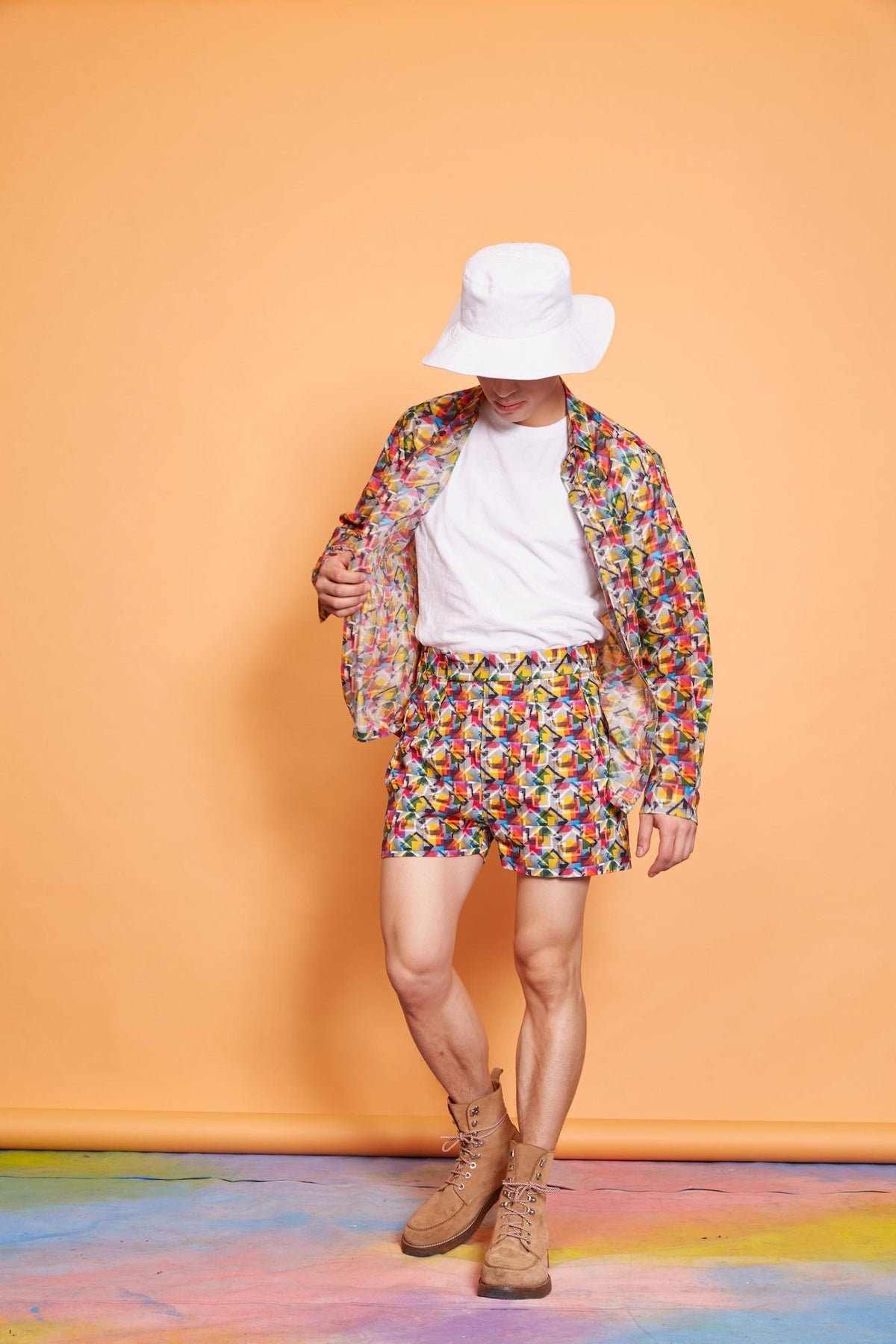 Lavanya Coodly Shorts Lavanya Coodly Men's Multicolor Spencer Shorts in Cotton Twill