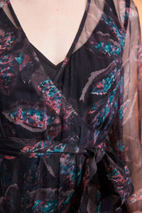 Lavanya Coodly Women - Apparel - Dresses - Maxi Lavanya Coodly Agatha Silk Chiffon Wrap Dress with High-Low Hemline