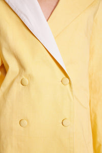 Lavanya Coodly Women's Fashion - Women's Clothing - Jackets & Coats Lavanya Coodly Women's Chandler Daffodil Cotton Relaxed-Fit Blazer