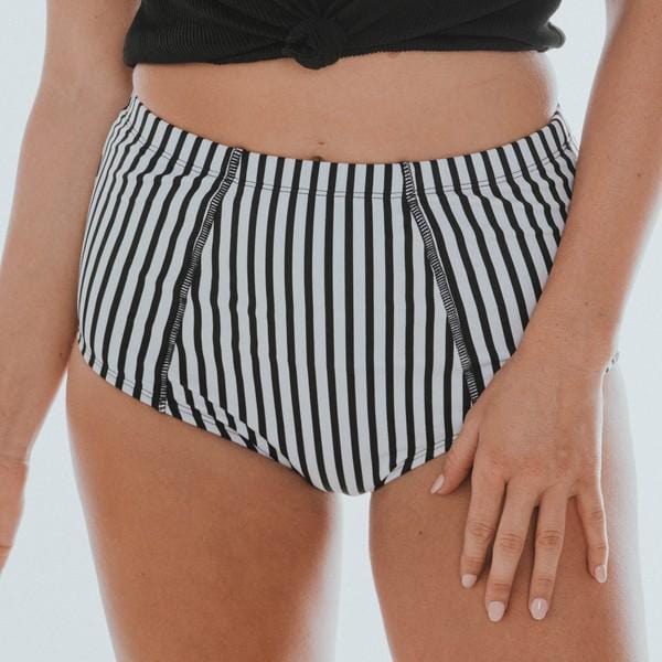 Living Free Beauty Women's Fashion - Women's Clothing Black & White Stripe Midi Bottom | LFB