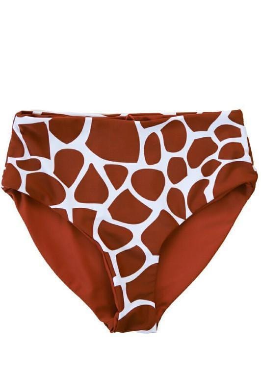 Living Free Beauty Women's Fashion - Women's Clothing Giraffe & Sienna Reversible Mid Rise Swim Bottoms | LFB