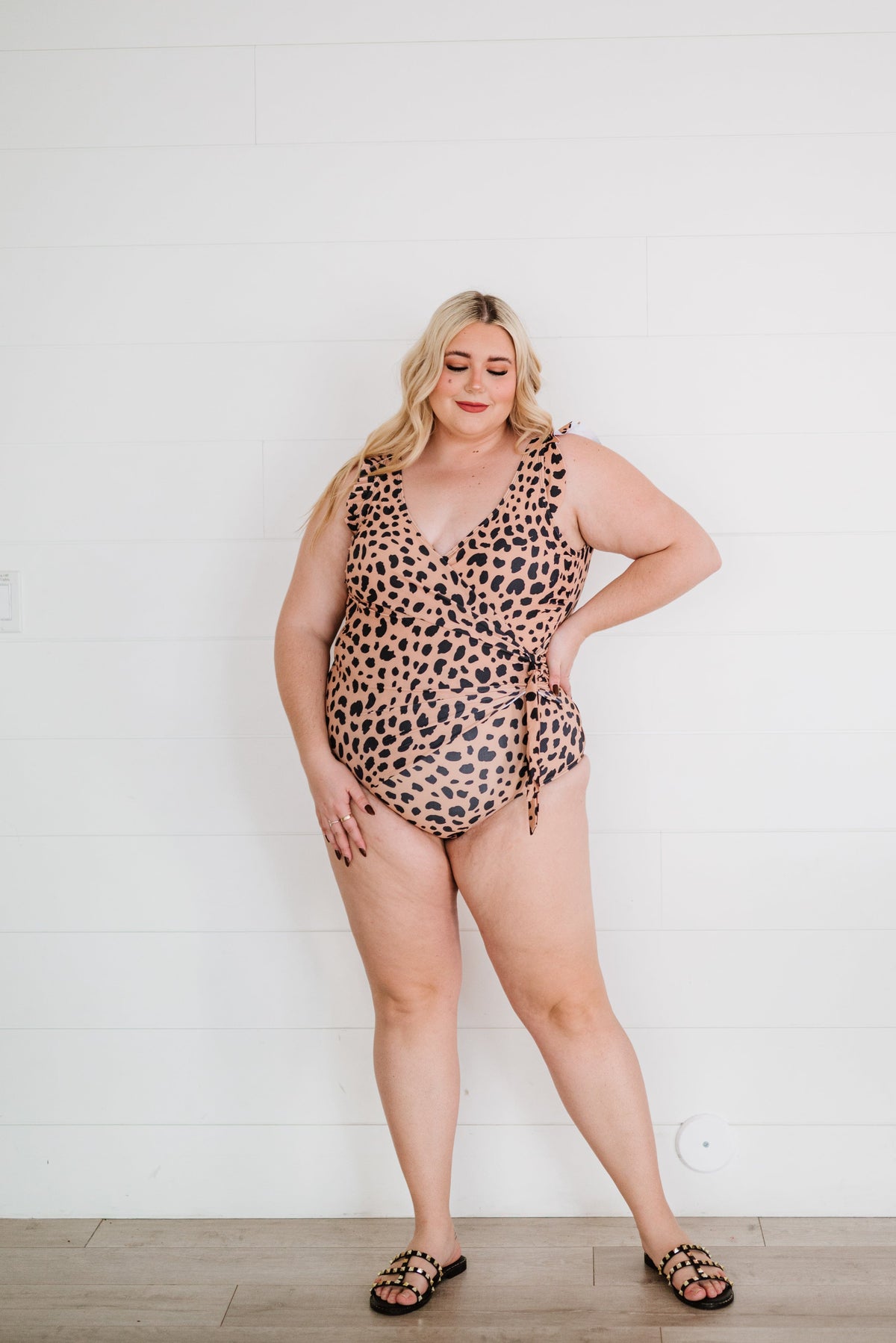 Living Free Beauty Women's Fashion - Women's Clothing Hear Me Roar Leopard Ruffle Sleeve Swimsuit | LFB