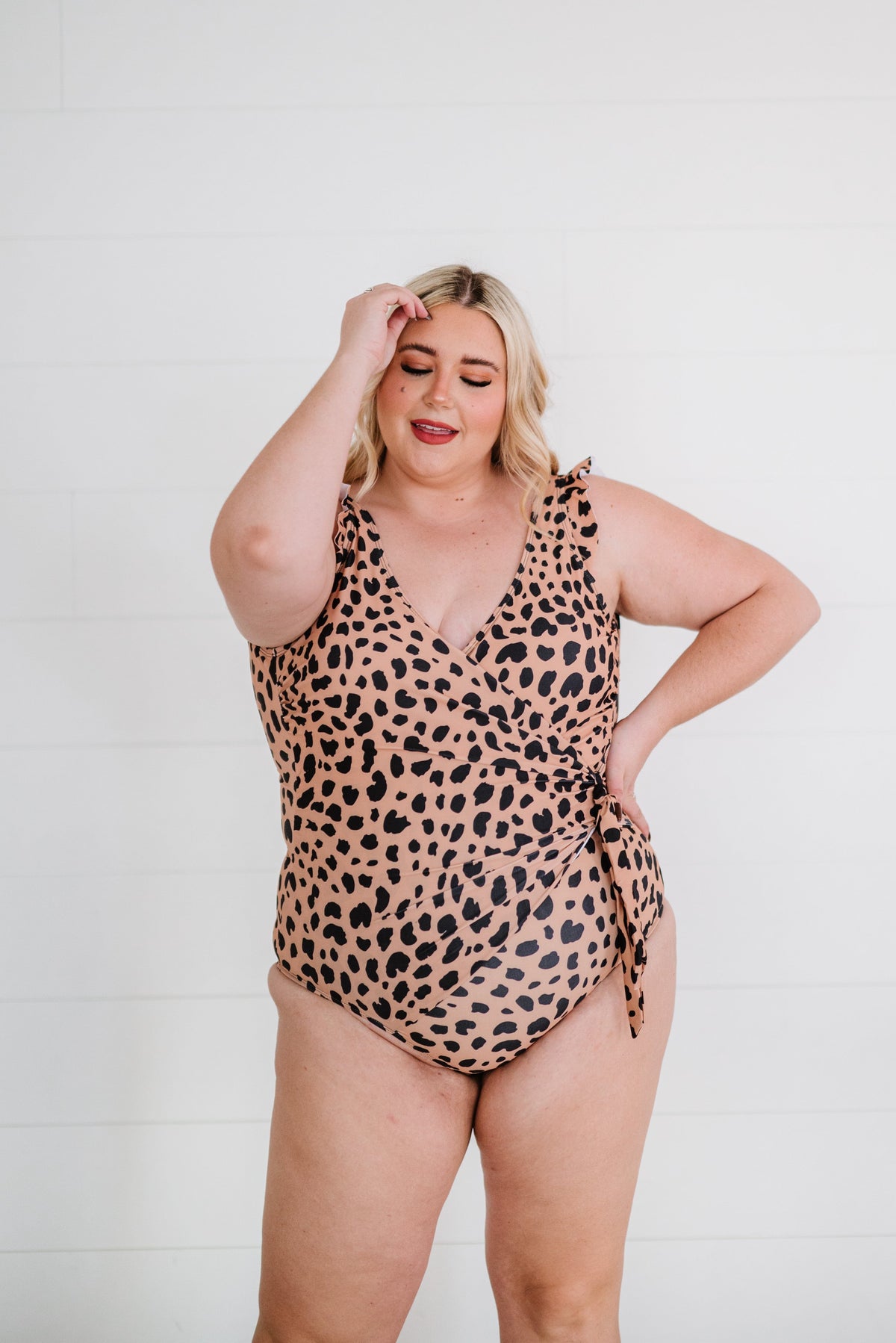Living Free Beauty Women's Fashion - Women's Clothing Hear Me Roar Leopard Ruffle Sleeve Swimsuit | LFB