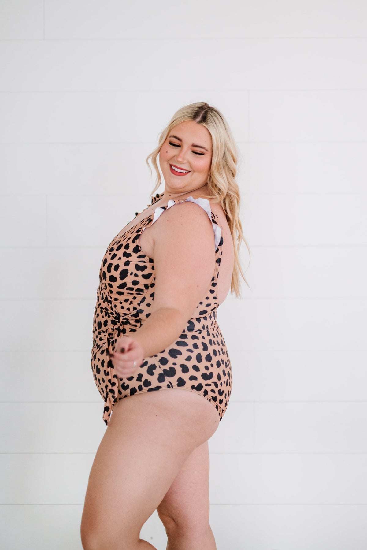 Living Free Beauty Women's Fashion - Women's Clothing Hear Me Roar Leopard Ruffle Sleeve Swimsuit | LFB