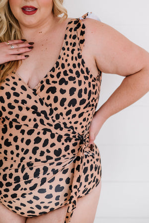 Living Free Beauty Women's Fashion - Women's Clothing Hear Me Roar Leopard Ruffle Sleeve Swimsuit | LFB