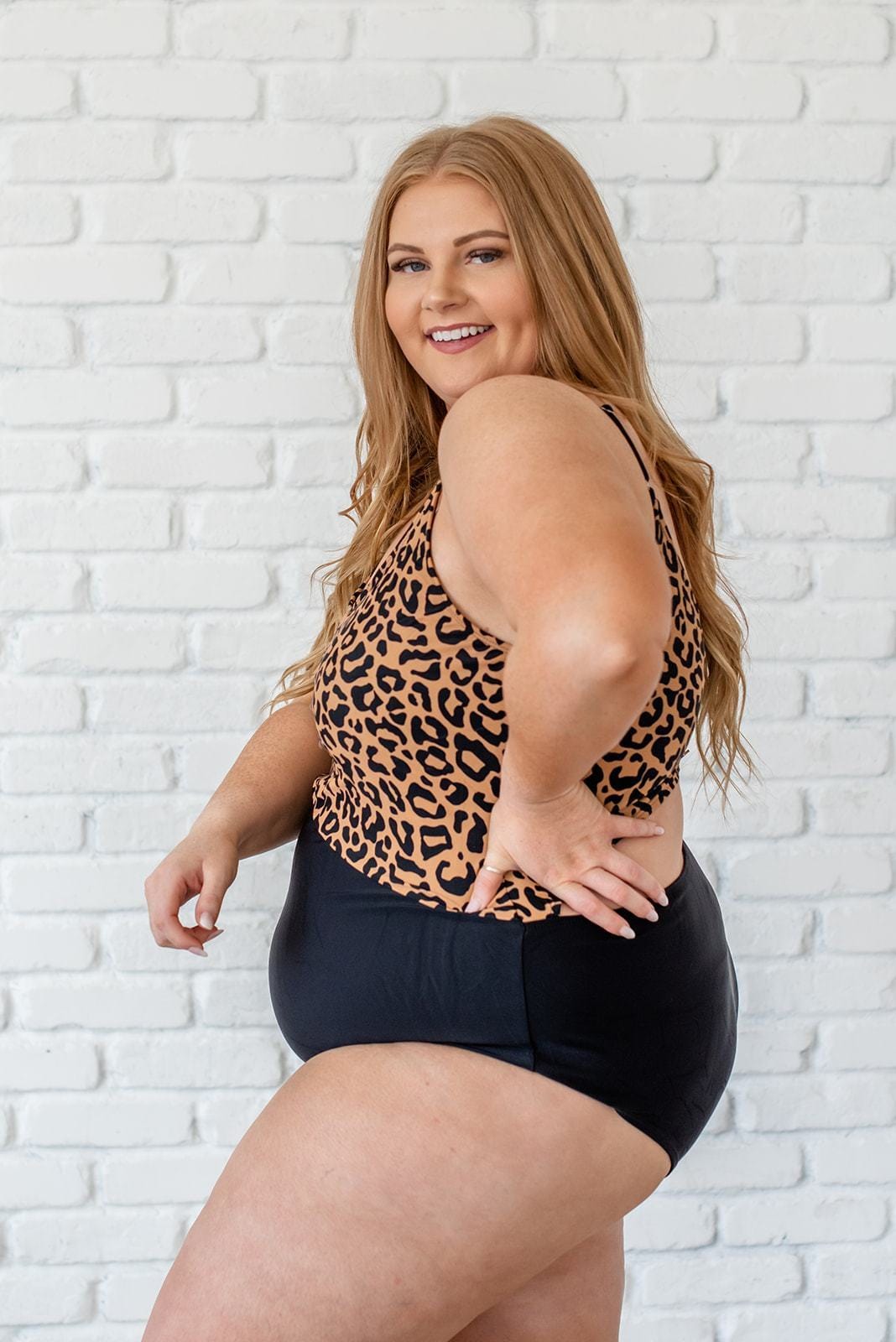 Living Free Beauty Women's Fashion - Women's Clothing One Piece Leopard Print Color Block Swimsuit | LFB