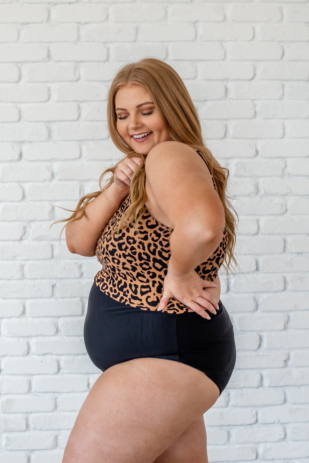 Living Free Beauty Women's Fashion - Women's Clothing One Piece Leopard Print Color Block Swimsuit | LFB