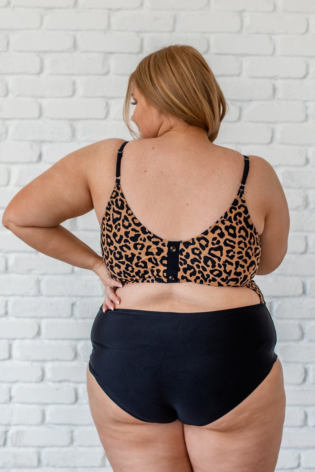 Living Free Beauty Women's Fashion - Women's Clothing One Piece Leopard Print Color Block Swimsuit | LFB