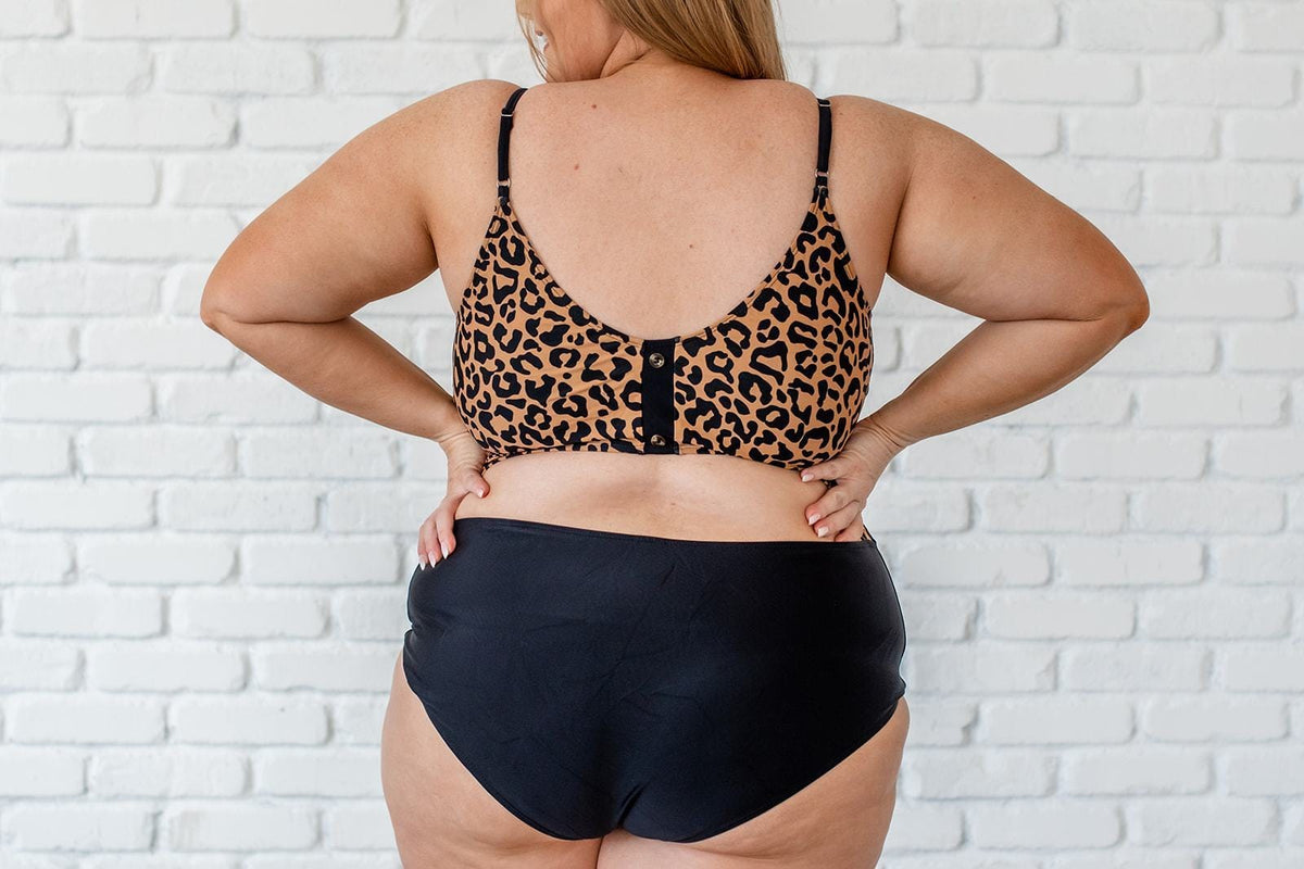 Living Free Beauty Women's Fashion - Women's Clothing One Piece Leopard Print Color Block Swimsuit | LFB